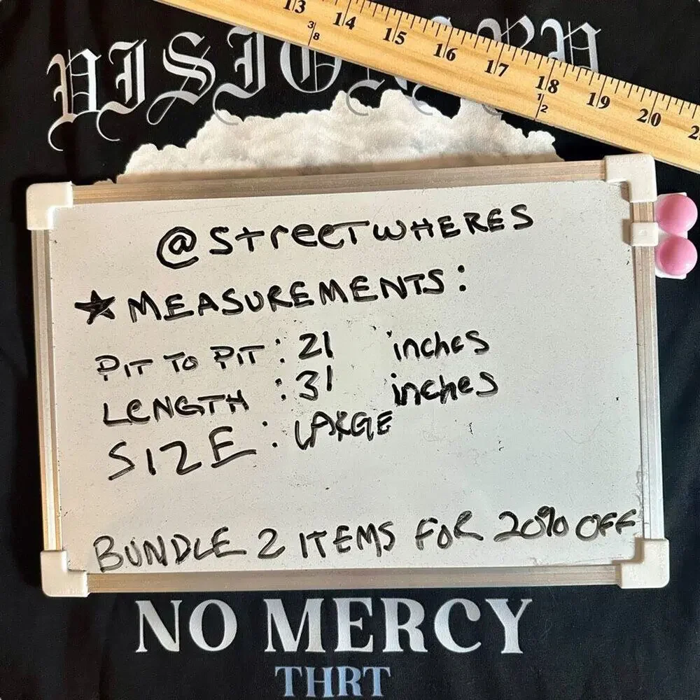 THRT Denim No Mercy Visionary T-shirt Men’s L - Streetwear Trap Urban Punk NWT - Picture 7 of 13